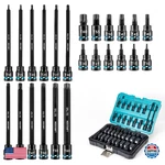 Libraton 3/8" Drive Impact Torx Bit Socket Set, Extra Long Socket, S2 Alloy. Fixed Price $79.61.