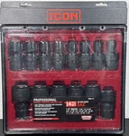 Icon 14 Pc. 1/2" Drive Sae Professional Impact Swivel Socket Set I3us-14 New. Fixed Price $99.99.