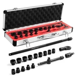 Llndei 3/8" Nano Sockets, Drive Stubby Impact Socket Set, 19-piece Long Flex.... Fixed Price $85.99.