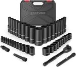 Eastvolt 46 Pieces Drive Socket Ratchet Wrench Set, Mechanic Tool Kits With 7.... Fixed Price $70.99.