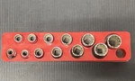 Snap-on Fm Series 3/8" Drive Metric 12pt Shallow Socket 12pc Set Fm19-fm8 Used. Fixed Price $220.00.