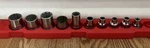 10 Pc Vintage Williams 3/8" Drive Sae Socket Set Usa 5/16 - 7/8 W/ Holder Read. Fixed Price $27.99.