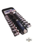 Quinn 21 Piece Chrome Socket Set Standard & Metric 3/8 Drive Missing (fvs034316). Fixed Price $37.99.