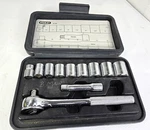 Stanley 85-400 Usa Socket Set Ratchet Wrench 3/8-7/8 Inch Case. Fixed Price $24.50.