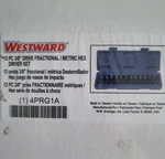 New Westward 4prg1 13-pc Impact Hex Driver Set, 3/8 In Drive, Fractional/metric. Fixed Price $30.00.