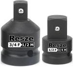 Resze 2pcs Socket Adapter And Reducer Set 3/4"to 1/2" & 1/2"to 3/4" Drive. Fixed Price $15.22.