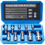 Qnkaa Spline Socket Bit Set 10pcs Square Triple Silver M4 - M18. Fixed Price $23.78.