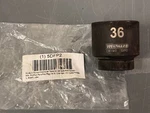Westward Impact Socket: 1/2" Drive Size, 36 Mm Socket 6-pt, Std, Black Ox.. Fixed Price $12.75.