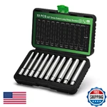 Tecotek 10pcs 3/8-inch Drive Extra Deep Metric Socket Set 8mm-17mm 6 Point Cr-v. Fixed Price $106.54.