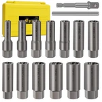 Topec 15pcs Deep Bolt Extractor Kit, 6mm-19mm Nut Socket Set, 3/8" .... Fixed Price $55.74.