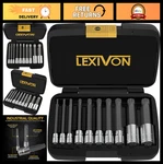 Lexivon Xzn Triple Square Spline Bit Socket Set, Extra Long 4-inch 10-piece Eu. Fixed Price $53.99.