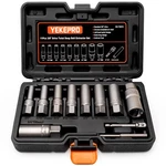 Yekepro Bolt Extractor Set, 11 Pcs 3/8" Drive Spark Plug Socket, Impac. Fixed Price $54.26.