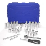 Stark Usa 55pcs Socket Set 1/4" Drive 90t-ratchet Extension Bar Sae / Metric. Fixed Price $59.95.