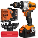 Boen Impact Wrench 1/2 Inch Brushless Electric, With 8 Pcs Socket Adapter Set 75. Fixed Price $143.99.