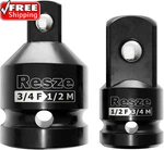 2pcs Impact Socket Adapter And Reducer Set,3/4"to 1/2" & 1/2"to 3/4" Drive Socke. Fixed Price $13.25.