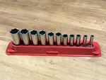 Snap On 11 Piece 3/8"drive 6-point Sae Deep Socket Set 211fsfy. Fixed Price $290.00.