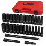 Wett 1/2" Drive Impact Socket Set, 29 Piece Deep With Extension Bar, C.... Fixed Price $146.77.