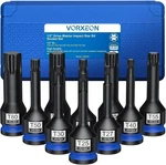 10 Pcs 1/2" Drive Impact Star Bit Socket Set 42crmo With Storage Case, To. Fixed Price $46.67.