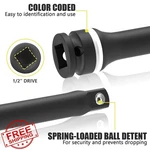 Arucmin 1/2" Drive Torque Limiting Extension Bar, 8" Lug Nut Sticks. Fixed Price $34.99.