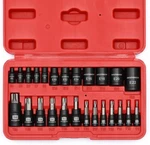 Mixpower 25 Piece Torx Bit And Socket Set, 13 Star Bits (t8- T60) & 12 E-torx So. Fixed Price $32.81.