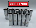 Craftsman Tools 11pc 1/2" Drive Deep Sae 6 Point Socket Set - 1 1/8". Fixed Price $54.99.