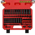 55pcs Impact Socket Set 1/4" Drive Shallow & Deep Metric/sae 4mm-15mm 5/32"-9/16. Fixed Price $54.82.