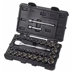 Westward 53pn34 3/8" Drive Socket Set Sae, Metric 38 Pieces 1/4 In To 1 In, 6. Fixed Price $74.19.
