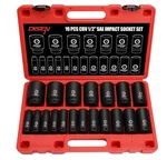 Disen 19pc 1/2" Sae Impact Socket Set Deep 3/8"-1-1/2" 6-point. Fixed Price $58.99.