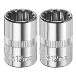 2pcs 12 Points Socket 3/8" Drive 12mm Metric Shallow Impact. Fixed Price $10.17.