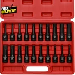 1/2in Drive Impact Hex Bit Socket Set 20pc Sae Metric Crmo Steel Tools. Fixed Price $62.72.