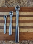Craftsman Tools Usa 3pc V Ratchet Set, 1/2, 3/8 & 1/4 Drive, 44985, 43784,. Fixed Price $65.00.
