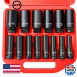 Tonynol 1/2 Inch Deep Drive Impact Socket Set,12-point,sae(3/8" To 1-1/4"),14 Pc. Fixed Price $72.05.