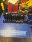 2 Snap-on Sae Socket Sets Impact 1/2" Deep And Short. See Description. Fixed Price $275.00.
