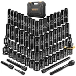 72 Pcs 1/2" Drive Impact Socket Set,standard Sae (5/16"-1-1/4") & Metric(8-24mm). Fixed Price $126.26.