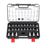 Tommars 26-pc Torx & Tamper-proof Security Bit Socket Set 1/4" 3/8" 1/2" Dr. Fixed Price $64.18.
