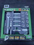 Sk 3/8" Drive Socket Set With 160t Ratchet, 30-piece, Sae, Superkrome Foam Orga. Fixed Price $124.95.