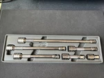Snap On Tools 3/8" Dr Wobble Plus Socket Ratchet Extension 206afxw Set Tray. Fixed Price $165.00.