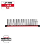 Milwaukee 48-22-9424 Tool 13pc 1/2 Inch Drive 12-point Deep Well Sae S. Fixed Price $139.00.