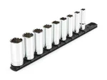 3/8 Inch Drive Deep 12-point Socket Set With Rail, 9-piece (5/16-3/4 In.). Fixed Price $42.99.