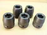 New Lot Of 5 Armstrong Usa 1" Drive 6 Point Shallow Impact Sockets 22-032. Fixed Price $30.00.