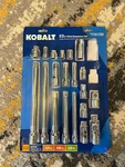 Kobalt 22 -piece 1/4-in, 3/8-in And 1/2-in Drive Accessory Set Model #86755 Open. Fixed Price $25.00.