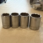 4 Craftsman Sockets Cmmt 44239 44249 44267 44237 17mm 18mm 21mm 22mm 12pt 1/2. Fixed Price $23.99.