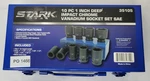 Stark Usa 35105 10pc 1" Drive Deep Impact Socket Set Sae Cr-mo Metal Case *read*. Fixed Price $94.99.