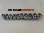 Gearwrench 80565 10 Pc. 6 Pt. 3/8" Metric Flex Socket Set New. Fixed Price $79.99.