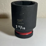 Milwaukee Tool 49-66-6235 1/2" Drive Deep Impact Socket 15/16 In Size,. Fixed Price $19.99.