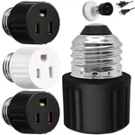 3 Packs E26/e27 Prong Light Socket To Plug Adapter,3prong Bulb.... Fixed Price $13.16.