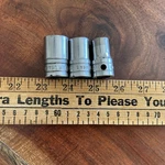 Lot 3 Snap On Sockets 1/2" Drive Usa 17mm 14mm 13mm. Fixed Price $31.99.