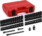 Ementol 55pcs 1/4" Drive Deep And Shallow Impact Socket Set, Cr-v, One Size. Fixed Price $46.35.