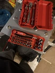 Milwaukee Hand Tool Set Ratchet Sockets Bits Extension Adapter Red Box Chrome. Fixed Price $200.00.