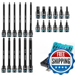 Libraton 3/8" Drive Impact Torx Bit Socket Set, Extra Long Socket, S2 Alloy. Fixed Price $72.46.